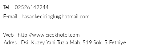 iek Hotel & Apartments telefon numaralar, faks, e-mail, posta adresi ve iletiim bilgileri